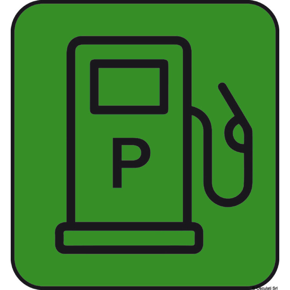 Adesivo carico benzina (foglio da 10 loghi) 25x27