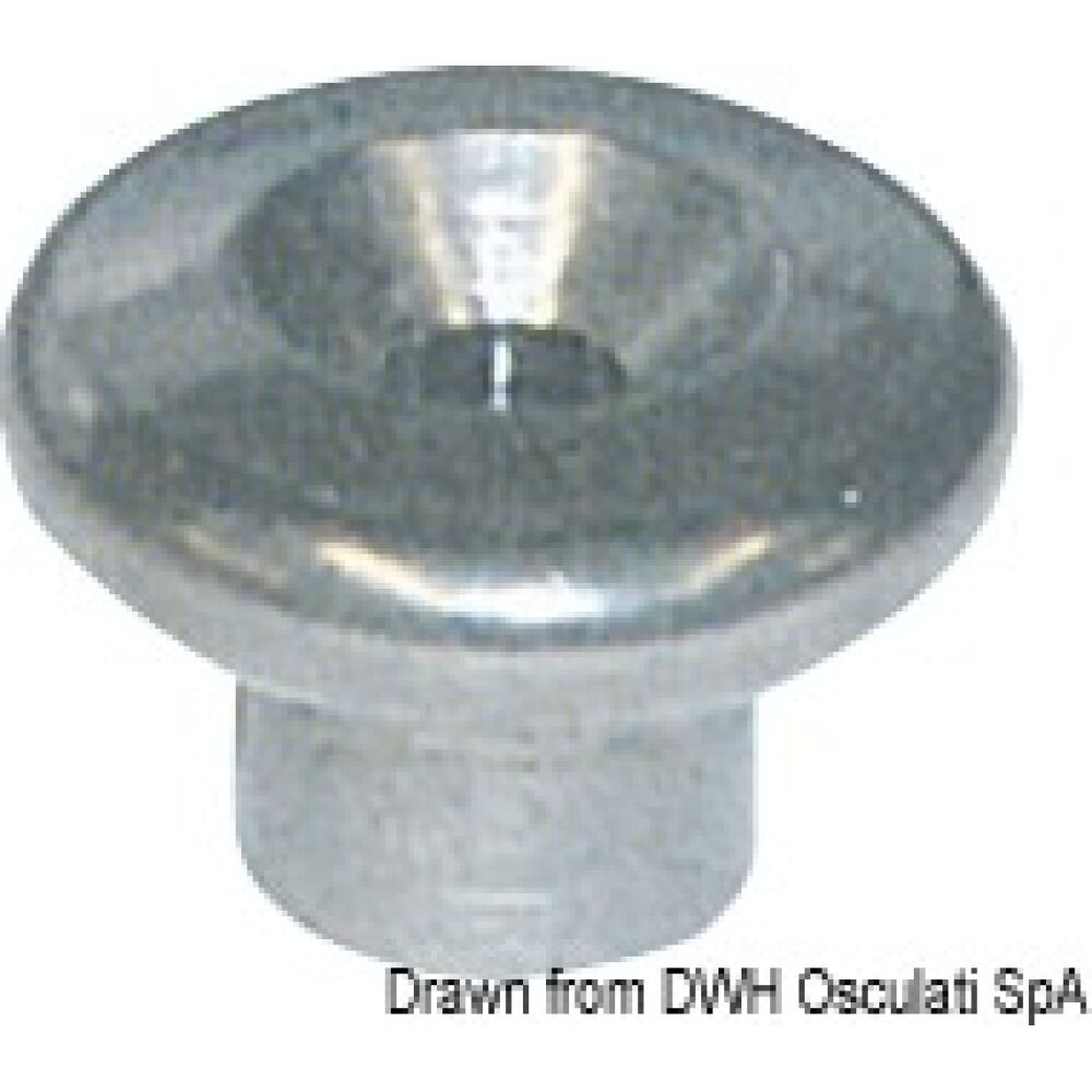 Tarpaulin button large head AISI 316 12.5 mm