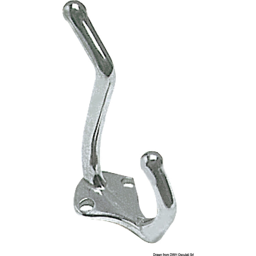 Coat hook polished SS 40x26x70 mm