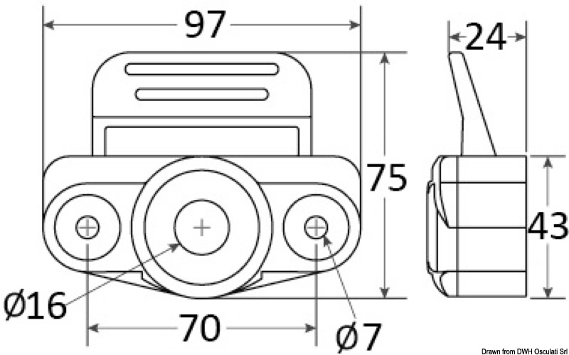 Chiusura verticale a scomparsa nera