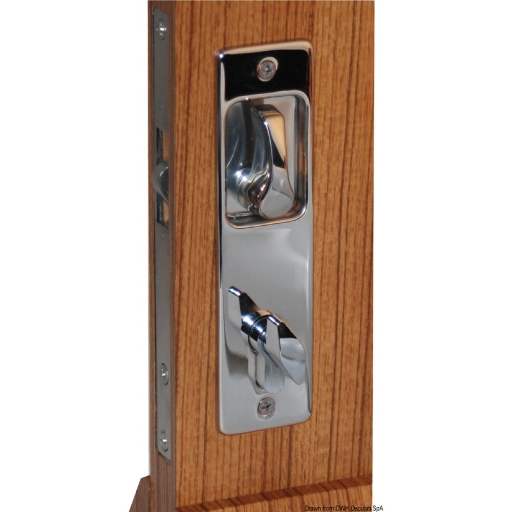 Yale-type external lock 16/38 mm w/projecting hook