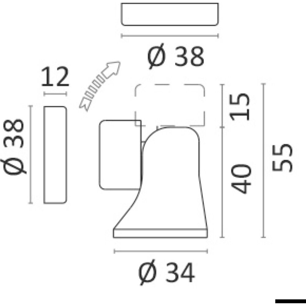 Fermaporte magnetico Giant 7.5 Kg in ottone cromato