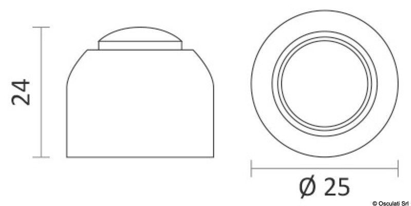 Paracolpi per porte Ø 25 mm in ottone cromato
