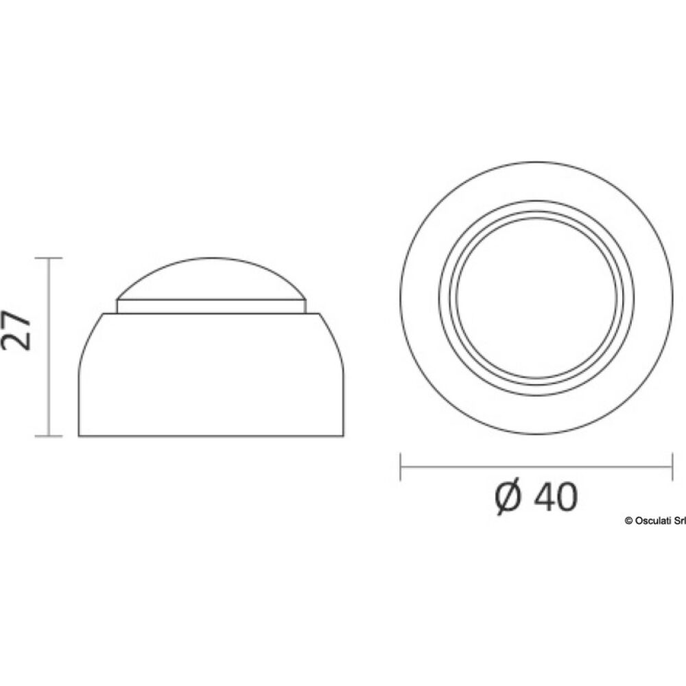Paracolpi per porte Ø 40 mm in ottone cromato