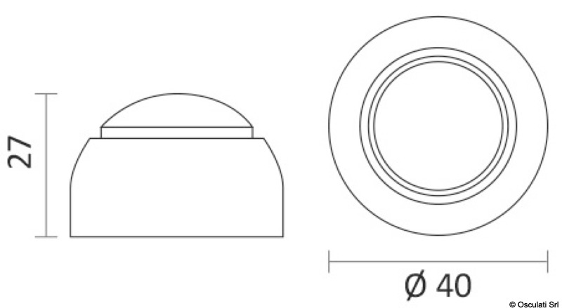 Paracolpi per porte Ø 40 mm in ottone cromato