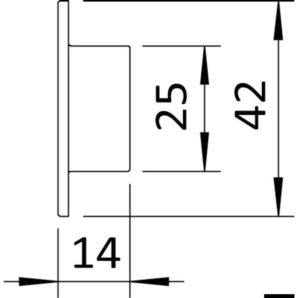 Riscontro ad incasso per fermaporte 38.155.34/35