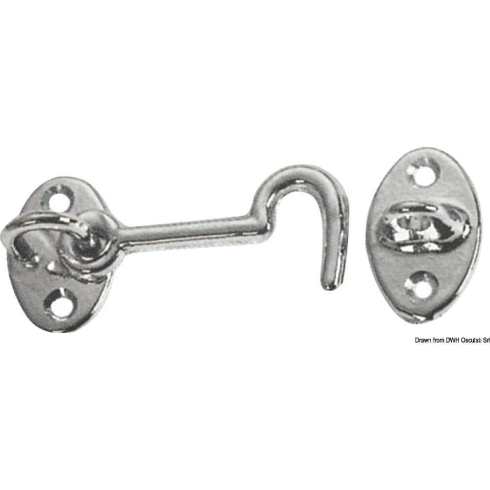 Gancio ottone cromato 60 mm