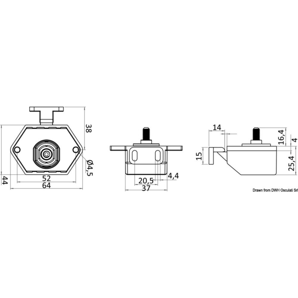 Scrocchetto a pulsante Self-Latching
