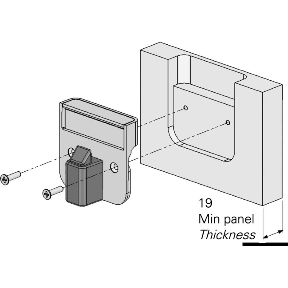 Chiusura a filo per antine e cassetti