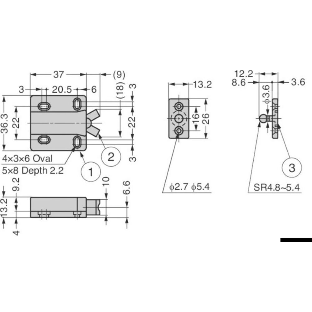 Scrocco a contatto non magnetico