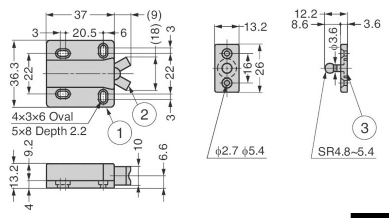 Scrocco a contatto non magnetico