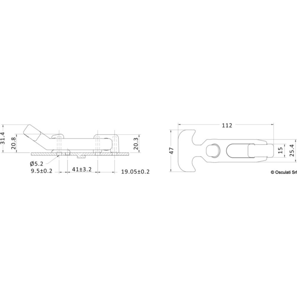 Chiusura con impugnatura flessibile a T