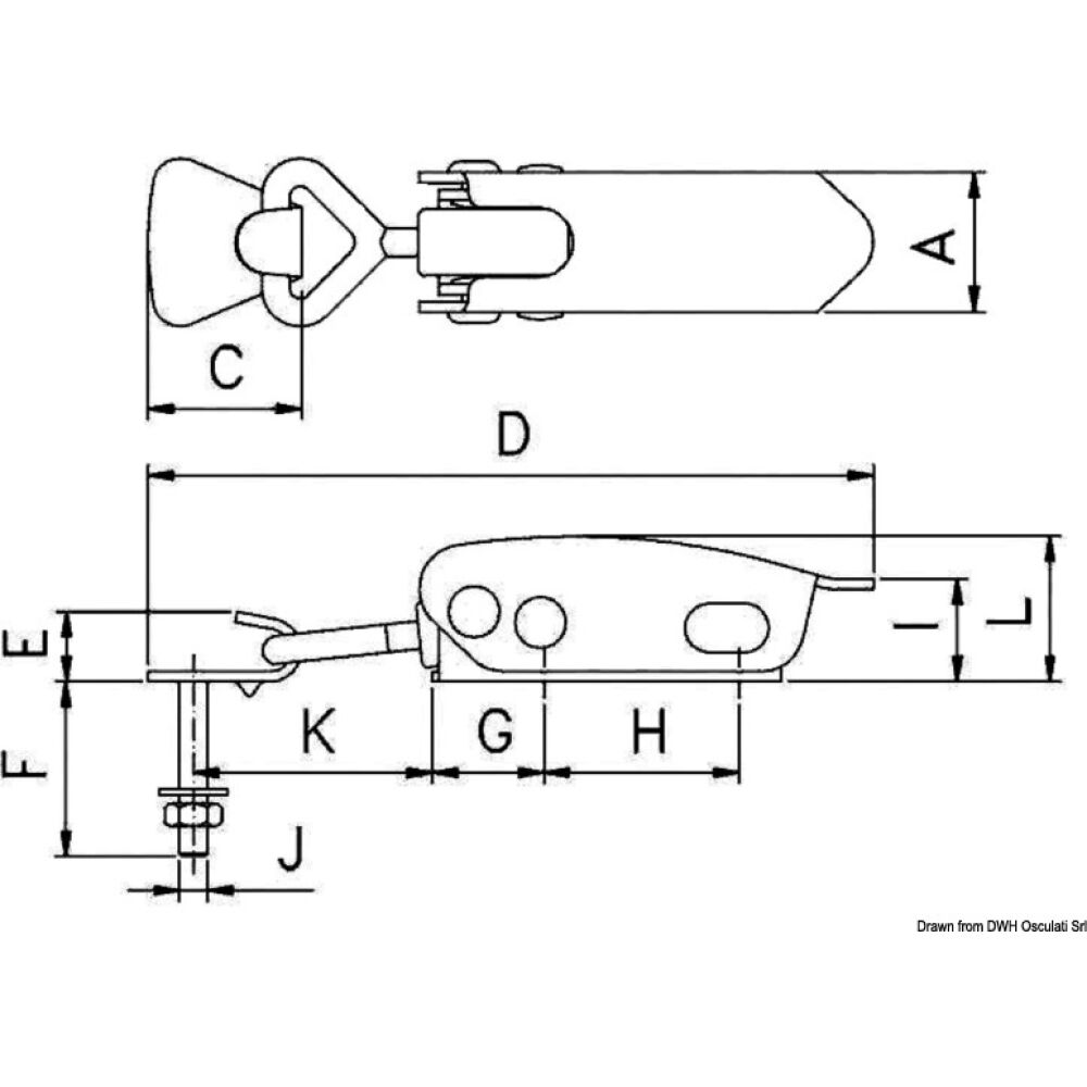 Chiusura a leva elast. mm 106