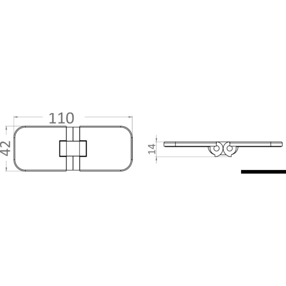Cerniera di precisione con rotazione 180° e cover