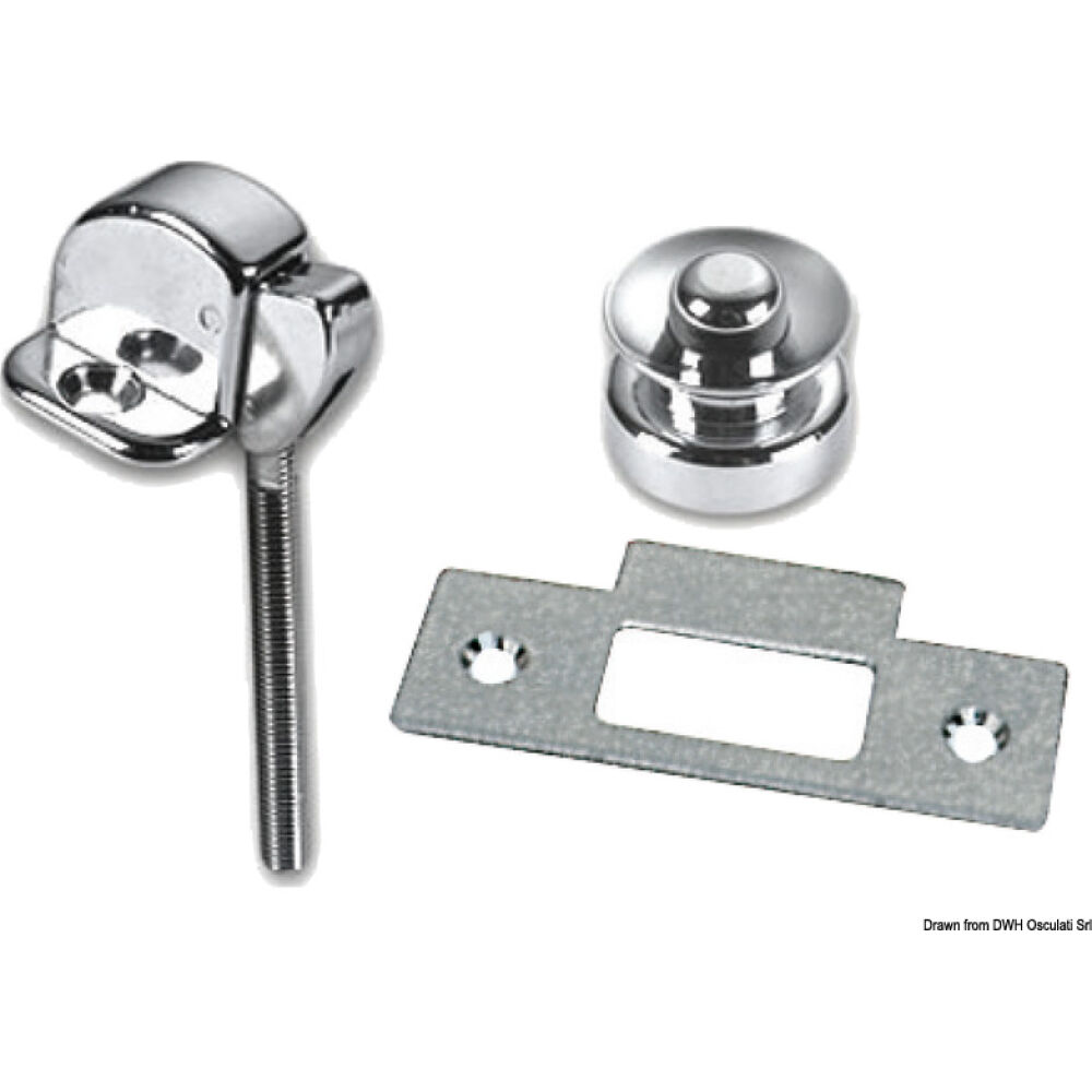 Chr.br. Knob latch 38x20 mm