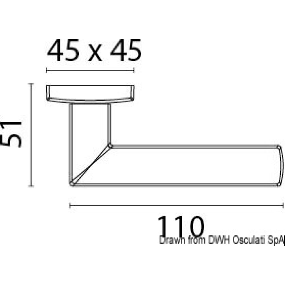 Coppia maniglie Square in ottone cromato
