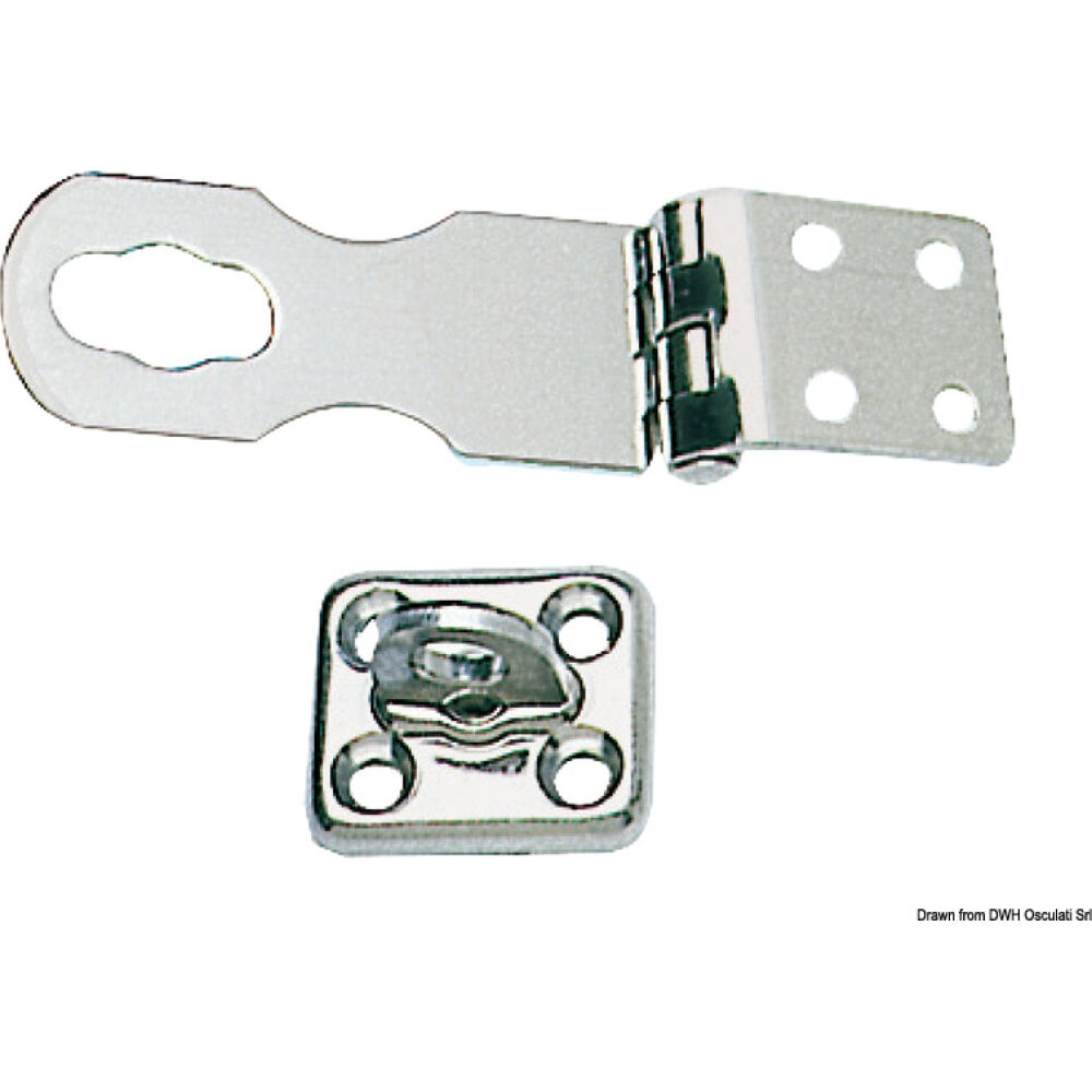 Ferma gavoni inox 64x29 mm