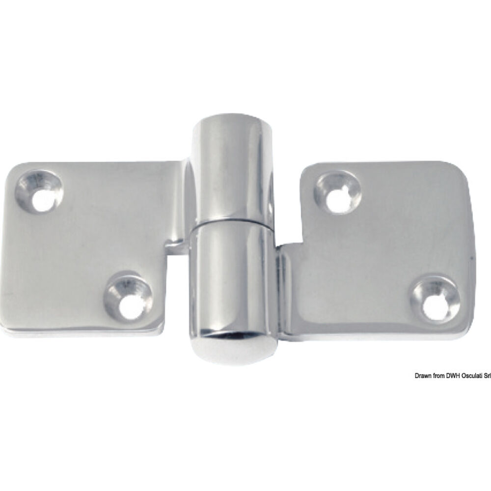 Cerniera inox sfilabile destra 100x50 mm